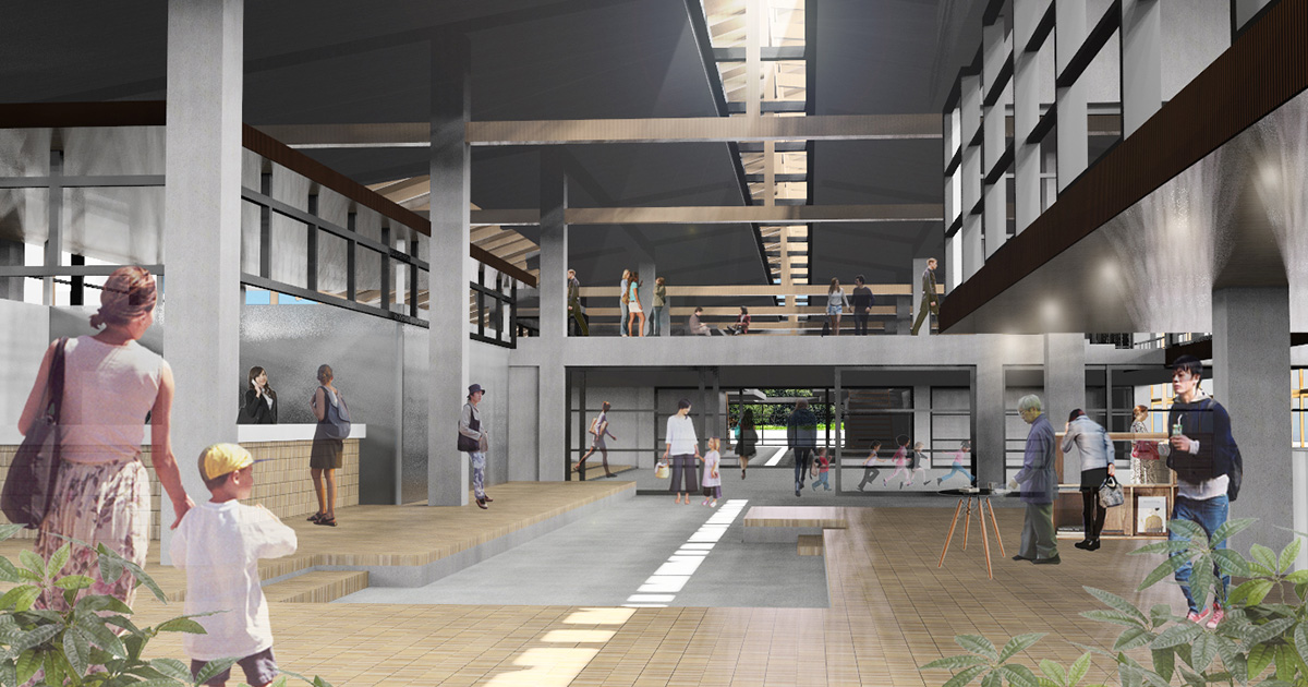 今月の一枚<東京理科大学大学院 建築学科 森知史 余白で繋がる待合所> | 建築パース.com