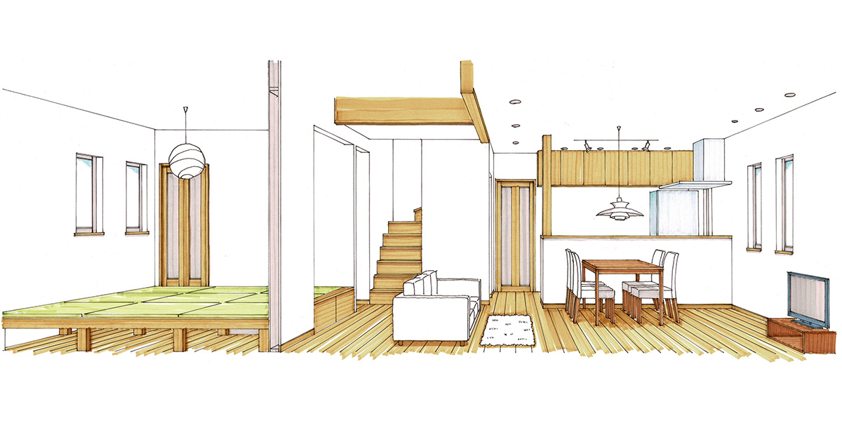 今月の一枚 Madori Deli 間取りデリ 佐藤浩志 住宅インテリアパース 建築パース Com